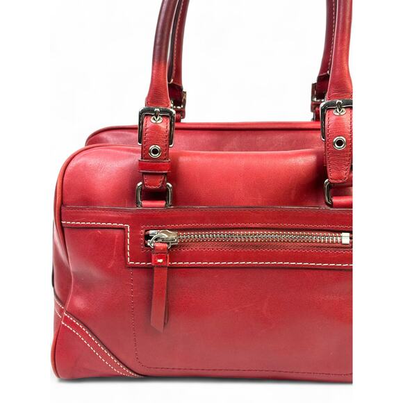 Coach Hamptons Vintage Y2K Red Leather Satchel - Picture 7 of 15